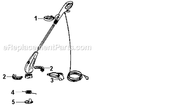 Page A Diagram and Parts List for TNE-600  Weed Eater Trimmer
